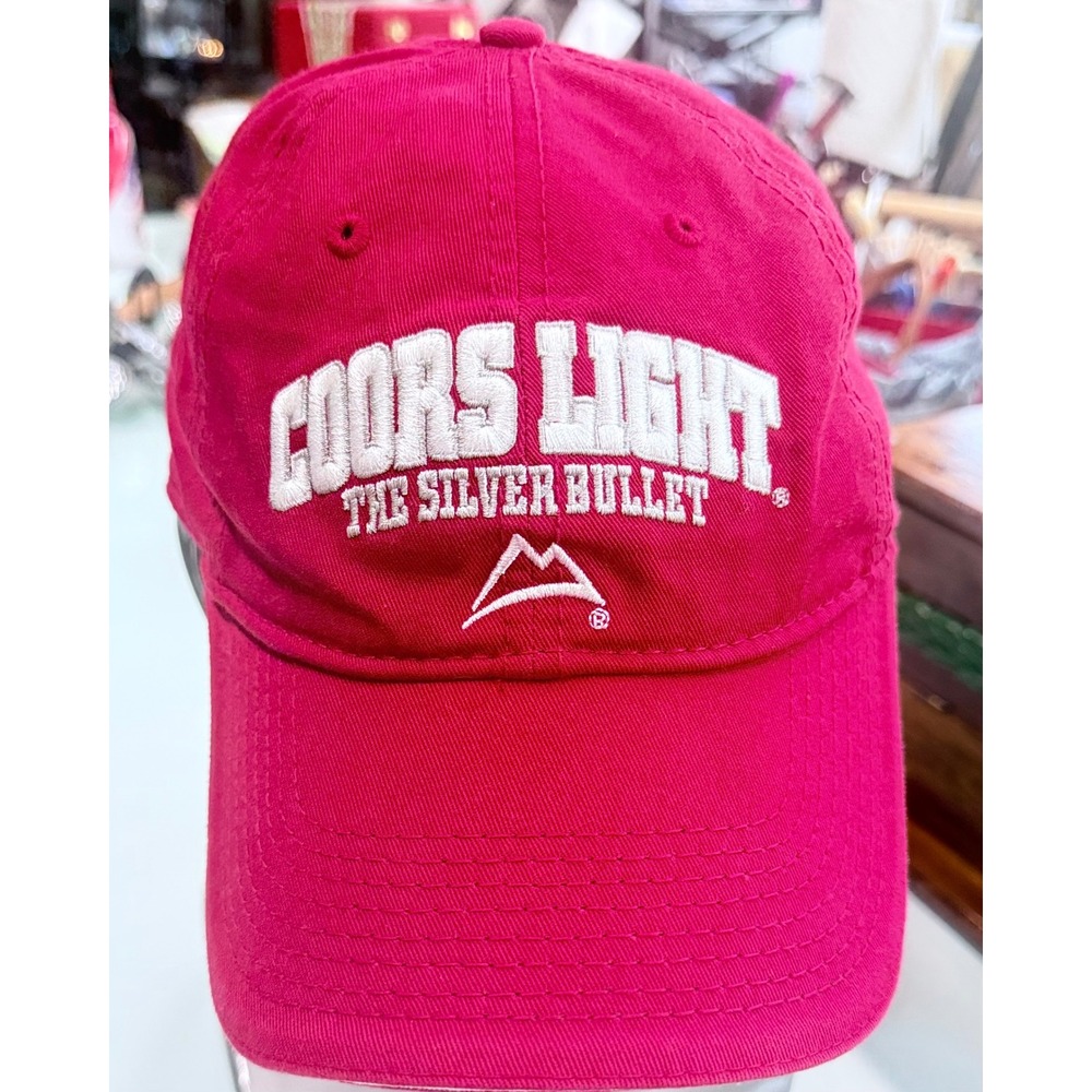 Coors Light Silver Bullet Red The Game Embroidered Adjustable Hat Cap